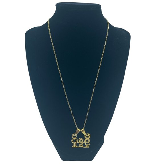 Unbranded Jewelry - Gold Family Charm Necklace Chain Clasp
